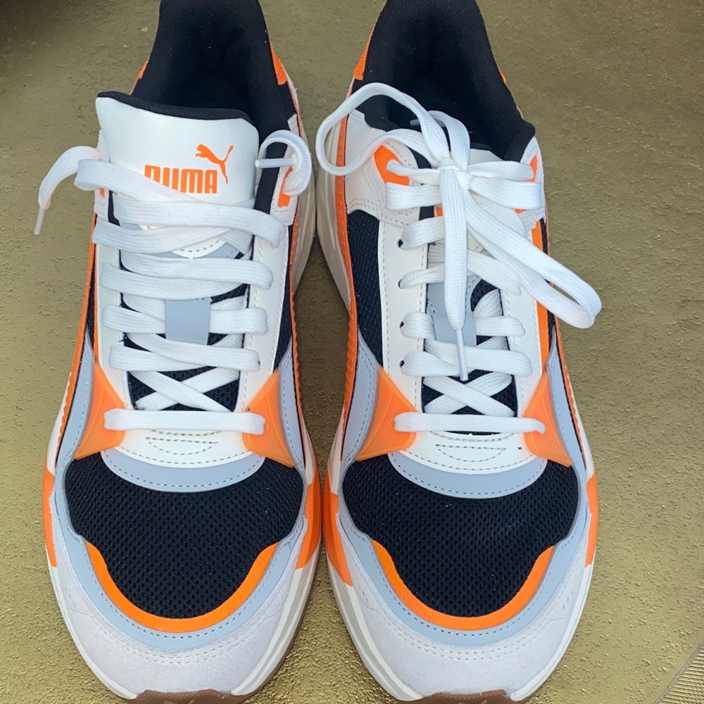 New! Puma Men's Black, White, and‎ Orange Sneakers - Size 10 (43 EUR)
